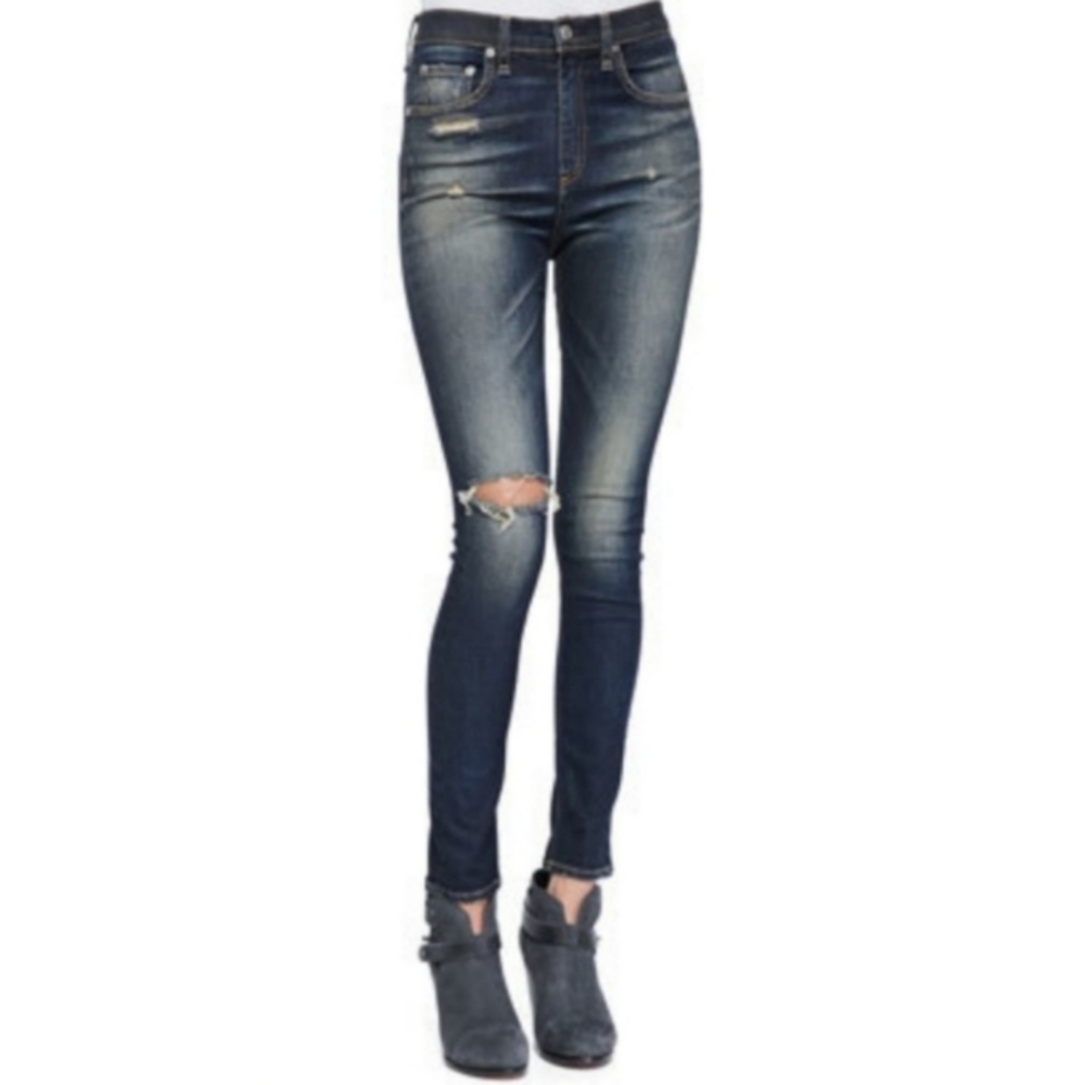Rag & Bone Justine High-Rise Skinny Jeans - Picture 1 of 16